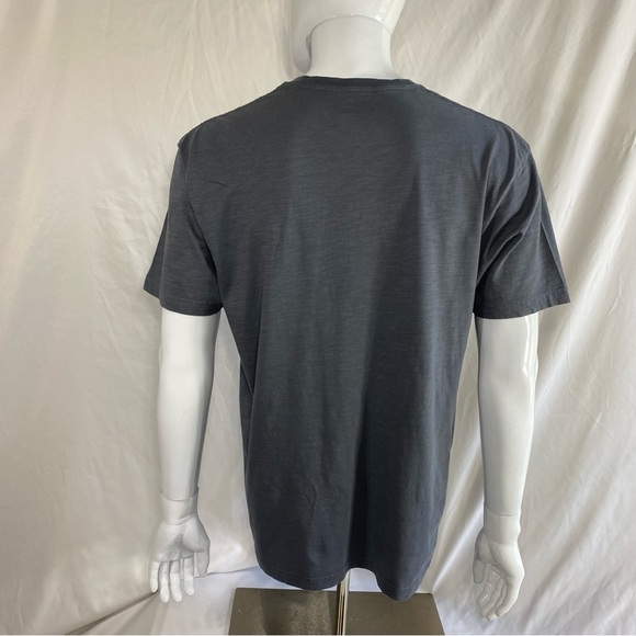 Rustic Blue Men’s Lightweight Gray V-Neck Tee - Picture 3 of 7